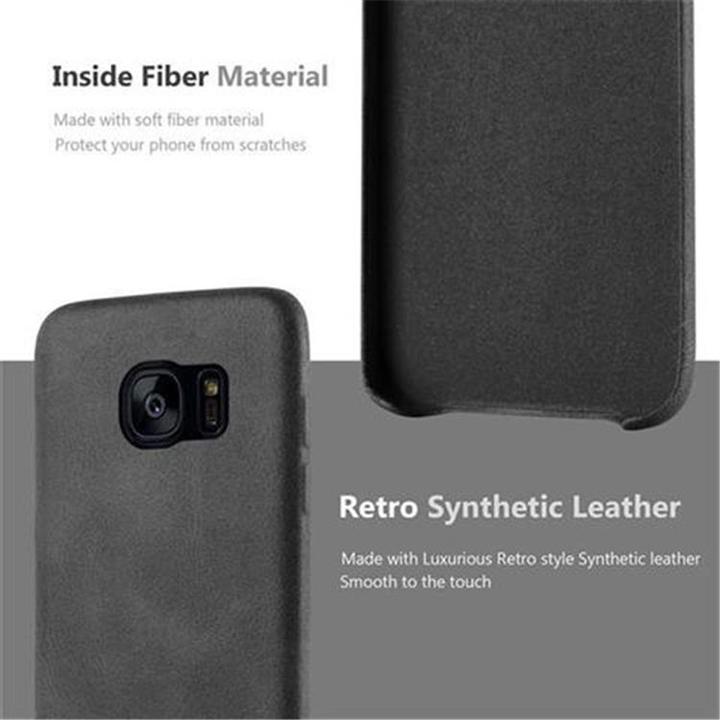 Image du produit Cadorabo Couverture rigide en similicuir avec structure (Samsung Galaxy S7 Edge)