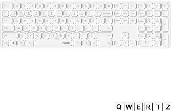 Actual product image Rapoo E9810M Weiss Kabelloses Multimodus Deskset (DE, Wireless)