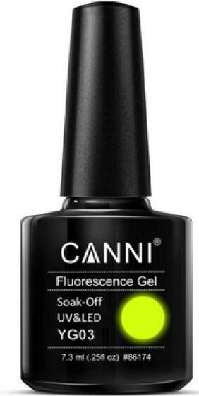 Canni Gellack Fluorescence YG03 UV/LED (Gelb, UV-Gel Lack)