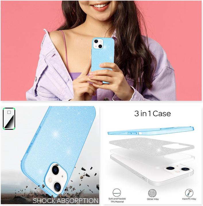 Actual product image Nalia Glitter mobile phone case (Apple iPhone 13)