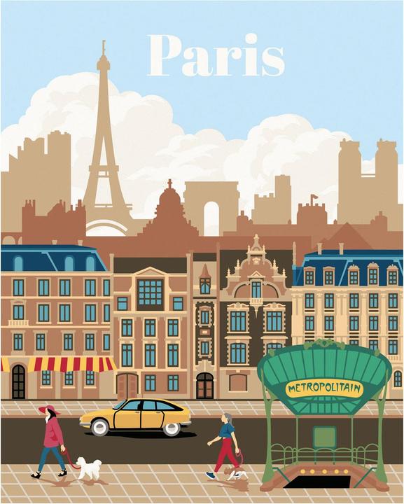Actual product image Ravensburger CreArt - Painting by numbers 23687 - Colourful Paris - from 12 years