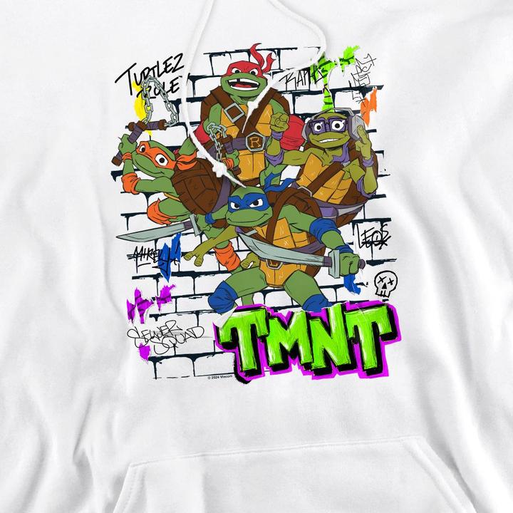 Immagine prodotto Teenage Mutant NT Felpa con Cappuccio Muro di Mattoni Poster Uomo (XL)