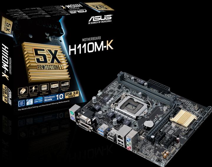 Immagine prodotto ASUS H110m-K (LGA 1151, Intel H110, mATX)