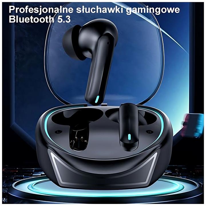 Actual product image Usams Dual-Mic Gaming Wireless Headphones - Black (Wireless)