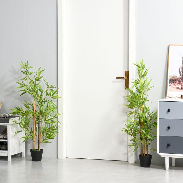 Image du produit Swisshandel24 Bambou artificiel Plante artificielle Décoration Arbre artificiel Décoration d'arbre 120cm (120 cm)