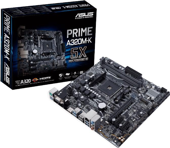 Image du produit ASUS Prime A320M-K (AM4, AMD A320, mATX)