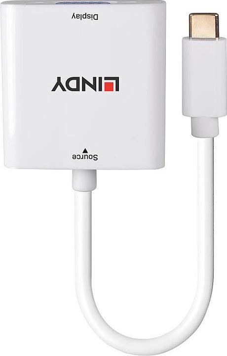 Actual product image Lindy USB Type C to VGA Converter (USB-C, 11 cm)