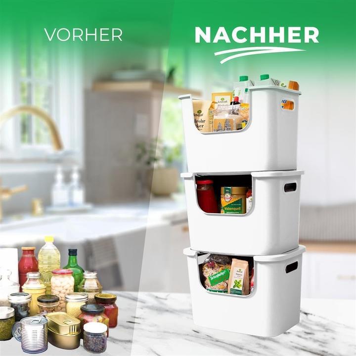 Image du produit Novaliv 4x Aufbewahrungsbox Bad Organizer Kleiderschrank Schubladen Ordnungssystem Weiss Wohnmobil Sc (35 x 25 x 25 cm)