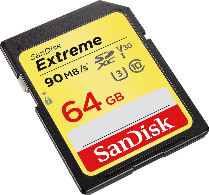 Immagine prodotto SanDisk Extreme SDXC U3 (64 GB, SDXC, U3, UHS-I)