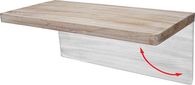 Actual product image Swisshandel24 Wall table, folding wall table Wall shelf Table, folding solid wood 120x60cm natural colour (120 x 60 cm)