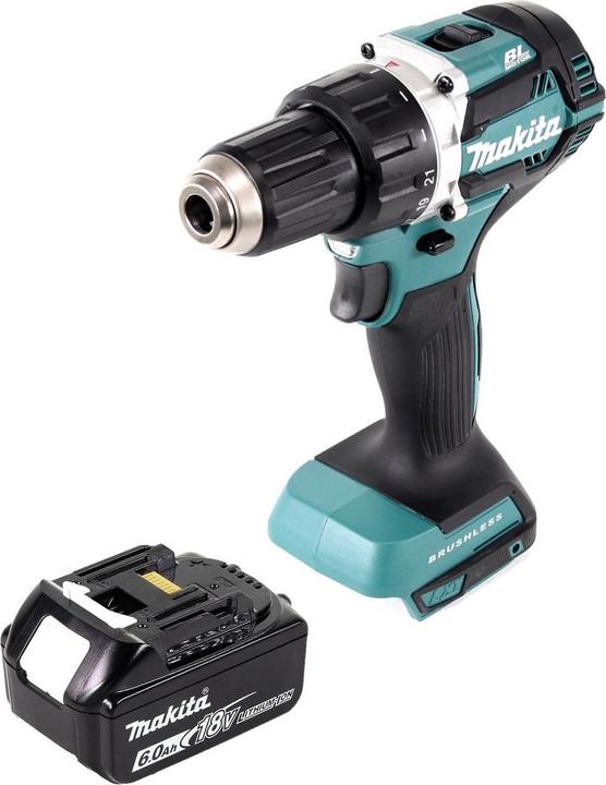 Image du produit Makita DDF 484 G1 Perceuse-visseuse sans fil 18 V 54 Nm + 1x batterie 6,0 Ah - sans chargeur (Fonctionnement sur batterie)