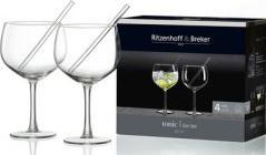 Produktbild Ritzenhoff & Breker Ginglas mit Trinkhalmen 2er Set (6.50 dl, 4 x, Gin Gläser)