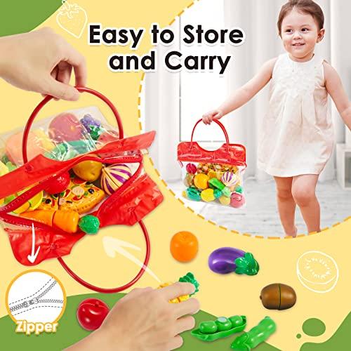 Produktbild Activity Board Kinderküche Zubehör, Küchenspielzeug Schneiden Obst und Gemüse Lebensmittel Spielzeug