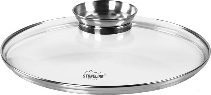 Actual product image Stoneline CERAMIC Servierpfanne 24cm, Keramik-Beschichtung, mit Aroma-Glasdeckel (Pan set + pot set, Aluminium)