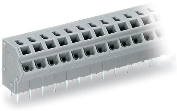 Produktbild Wago 254-186 2-Leiter-Klemmenleiste 36pol. grau 2x0,25-0,75qmm RM5/5,08mm