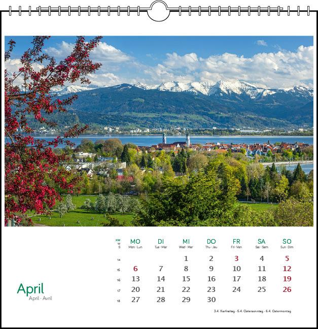Actual product image stlicher Bodensee 2026 (17 x 17 cm, Hardcover, English, French)
