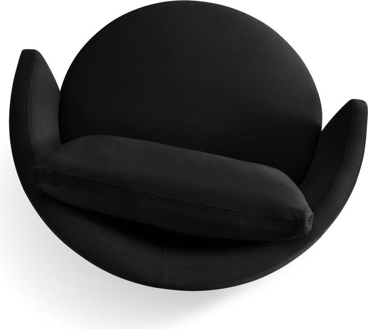 Image du produit Micadoni Fauteuil Pivotant en Velours, "Bliss", 1 Place, 92x92x75 Fabriqué en Europe