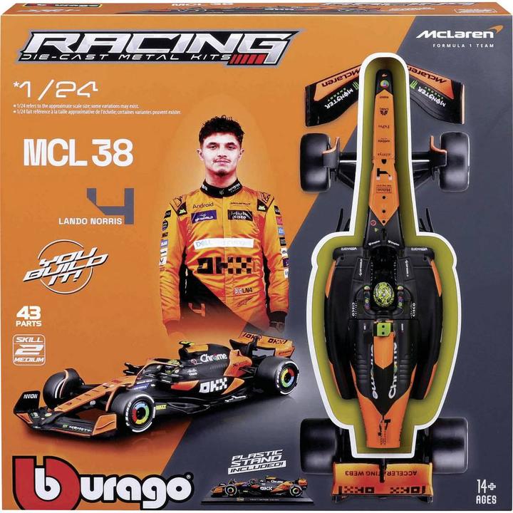 Actual product image Bburago McLaren F1 MCL38 1/24 Kit Norris 2024