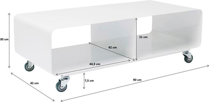 Image du produit Kare Design Meuble TV Lounge M blanc (90 x 42 x 30 cm)