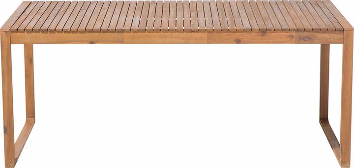 Actual product image Beliani Garden furniture set acacia wood light brown 6-seater 7-piece SASSARI (90 cm)