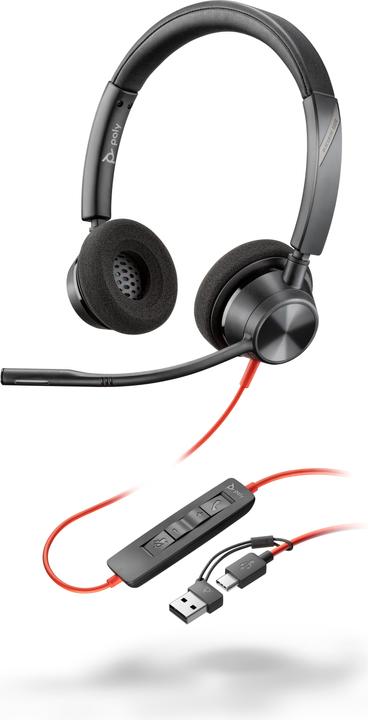 Poly Blackwire 3320 Stereo (USB C) (Filaire, USB-C)