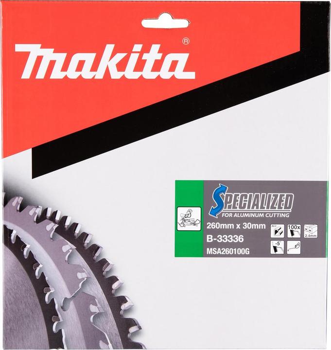Immagine prodotto Makita Lama SPECIALIZED 260x30x100Z (B-33336)