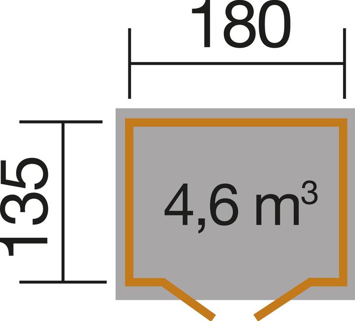 Actual product image Weka Holzbau Garden shed 344 flat roof, 14 mm, ET, without floor