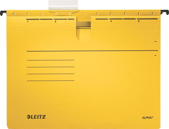 Leitz ALPHA Hängehefter, A4, kaufmännische Heftung, gelb (A4, 25 x)
