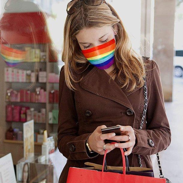 Actual product image Novidarte OP mask rainbow/rainbow (50 x)