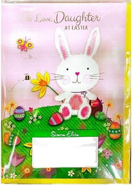 Actual product image Simon Elvin With Love Daughter Easter Greetings Card (Pack of 6) (6 pcs.)