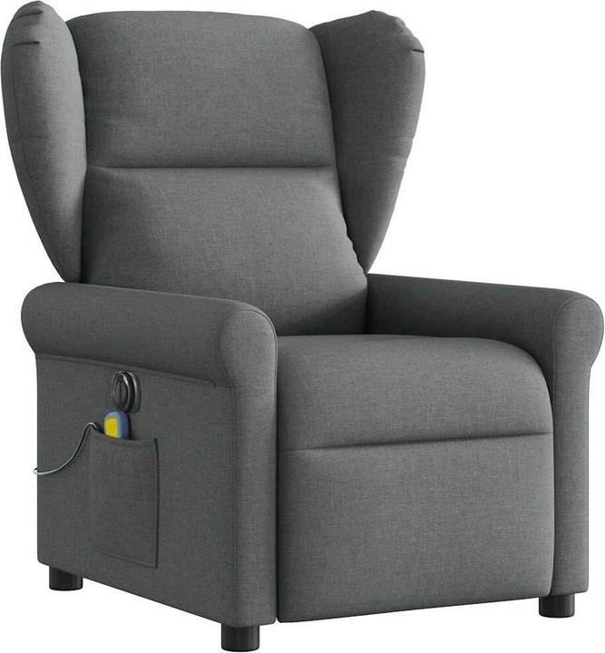 VidaXL Massagesessel Elektrisch Dunkelgrau Stoff