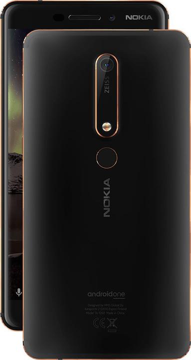 Immagine prodotto Nokia 6.1 (2018) (32 GB, Rame nero, 5.50", Doppia SIM Ibrida, 16 Mpx, 4G)