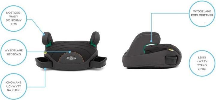 Image du produit Graco Eversure Lite (Rehausseur de siège pour enfant, Norme ECE R129/i-Size)