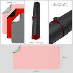 Immagine prodotto Deflecto Schreibtischunterlage Kunstleder, Leder, PVC Grün, Rosa 80 x 40 cm (80 x 40 cm)