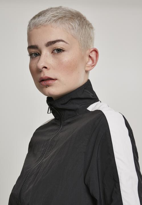Actual product image Urban Classics Ladies Short Striped Crinkle Track Jacket (XL)