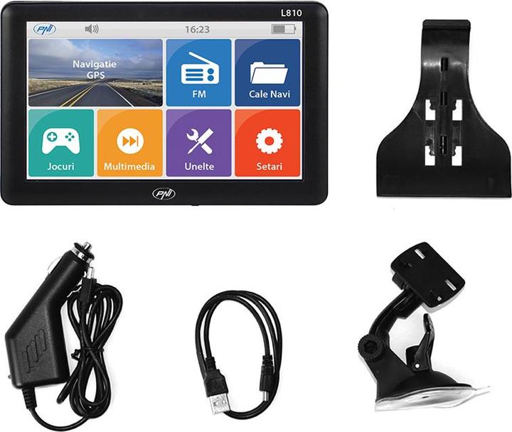 Actual product image PNI GPS navigation system L810 7-inch screen, European map Mireo Don't Panic + Lifetime maps (7")