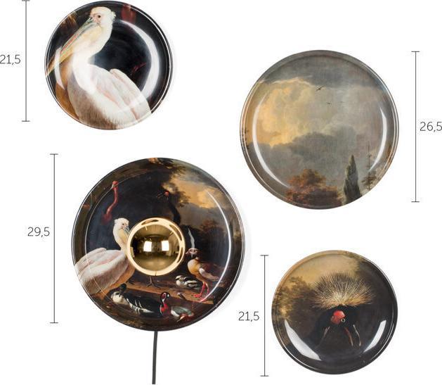 Produktbild Bold Monkey No Food Here wall lamp (set of 4) birds (E27)