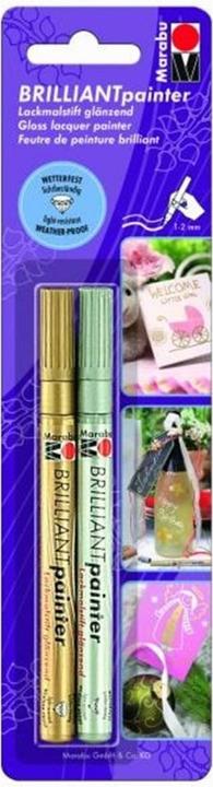 Marabu Lackmalstift BRILLIANT painter (Silber, Gold, 2 mm, 2 x)