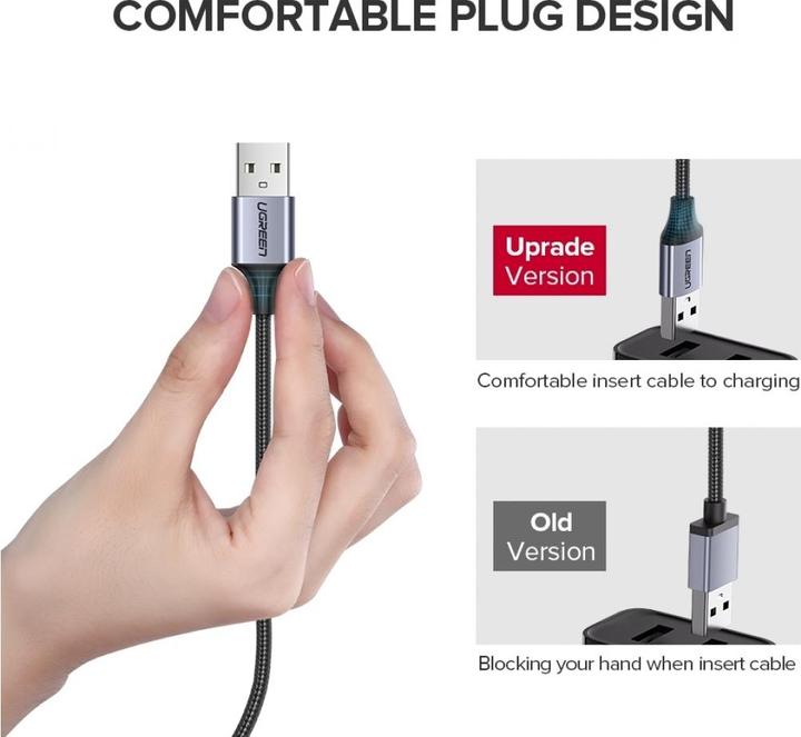 Image du produit Ugreen Câble micro USB vers USB-A 2.0 (1 m, USB 2.0)