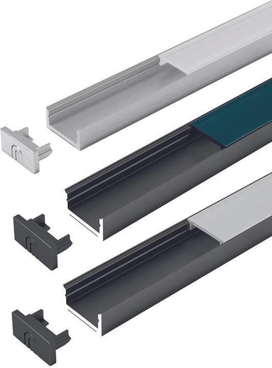 Actual product image Halemeier LED recessed/mounted profiles ChannelLine D2 with light screen