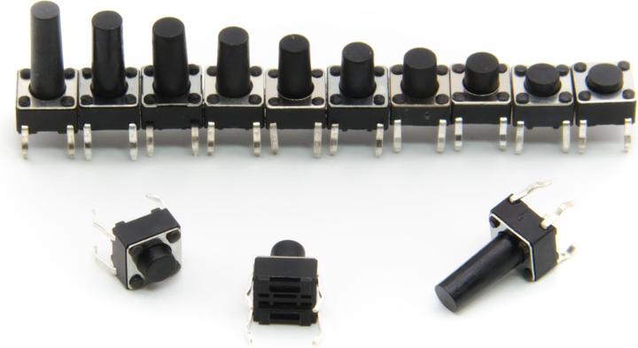 Actual product image Purecrea Tactile mini push button set 200 pieces