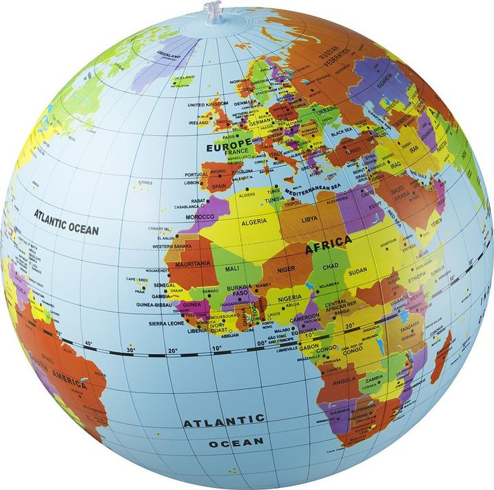 Caly Inflatable globe-ball "World Maxi", 50 cm (50 cm)