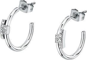 Image du produit Trussardi T-Logo Zircon Steel Hoop Earrings