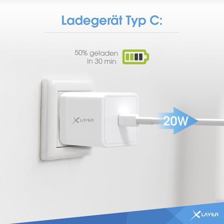 Actual product image Xlayer Type-C (USB-C) Single Charger PD 20W White (20 W)