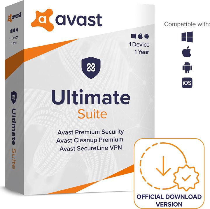 Produktbild Avast Ultimate (1 User, 1 Geräte/User, 12 Monate)