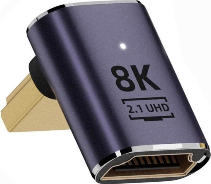 Produktbild PowerGuard HDMI auf HDMI 2.1 8K 90-Grad Winkel Up Low Profile Adapter (HDMI)