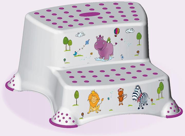 Actual product image keeeper Step stool Hippo white