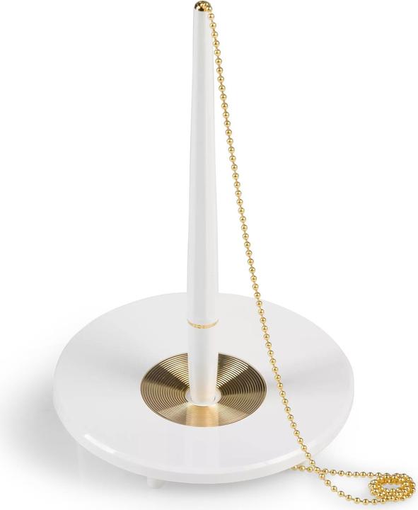 Actual product image Ballograf Biros with holder (White, Gold)