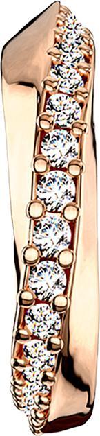 Immagine prodotto Star Piercing Anello micro piercing oro rosa a semicerchio con cristalli (Ottone, Acciaio chirurgico 316L)