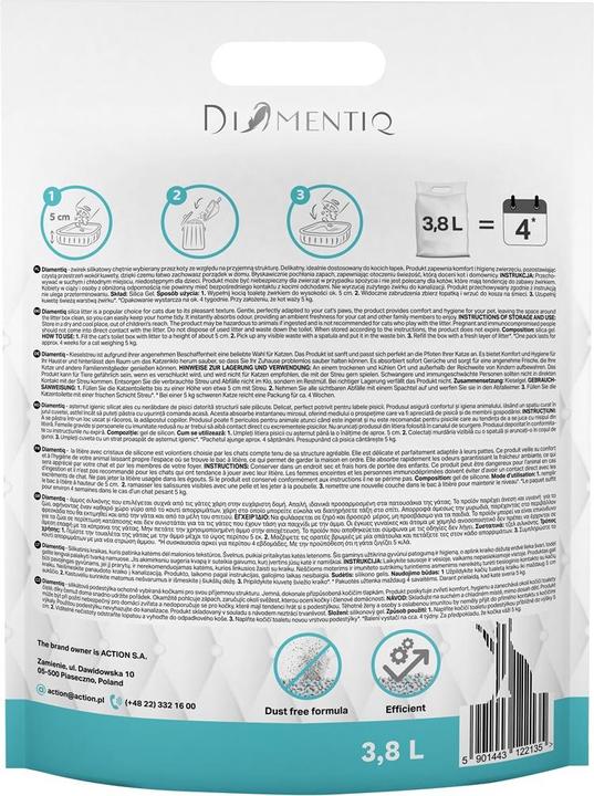 Actual product image Diamentiq Ocean Breeze - Cat litter - 3 8 l (1.50 kg)